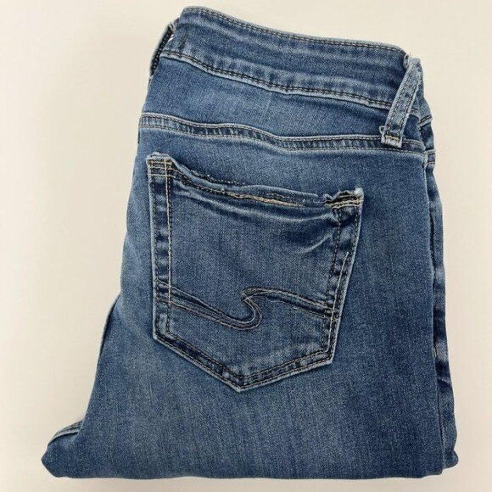 Silver Jeans Women's Straight Leg Blue Jeans